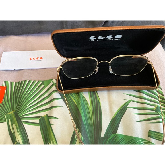 NOS GARRETT LEIGHT CaLiFoRnIa “Tuscany” Gold 👓 Eyeglasses - Picture 6 of 16